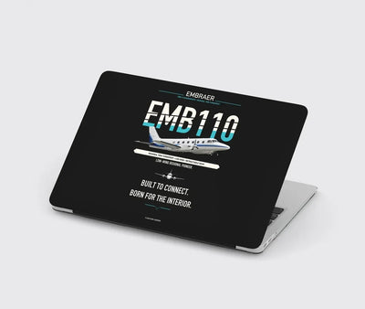 Embraer EMB 110 Bandeirante design on black MacBook case