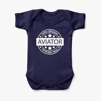 %100 Original aviation print on kids gentle cotton bodysuit.