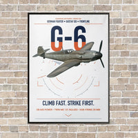 Thumbnail for Messerschmitt Bf 109G-6 vertical canvas print - framed - white background