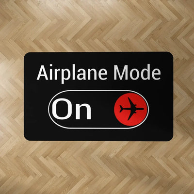Airplane Mode On aviation design on durable carpet pile with non-slip backing rectangle carpet floor mat.