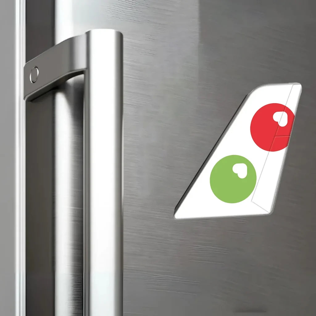 Viva Aerobus aviation design tail magnet in 3D metal with magnetic back.