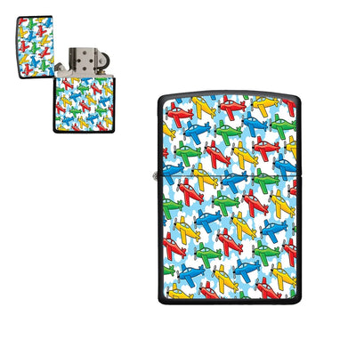 Funny Airplanes aviation metal lighter in premium metal alloy.