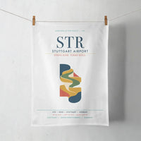 Thumbnail for Stuttgart Airport (STR) design on white towel