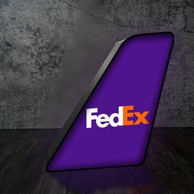 FedEx Led Aircraft Tail aviation design on premium acrylic with LED 3D aircraft tail lamp.