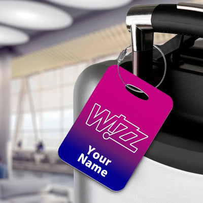 Wizz Airlines aviation print acrylic luggage tag, durable acrylic.