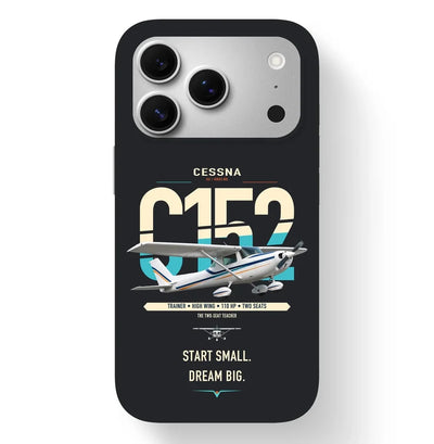 Cessna 152 design on black magsafe iphone case, for iPhone 17 Pro