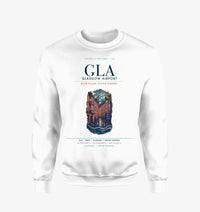 Thumbnail for Glasgow Airport (GLA) design on white sweatshirt