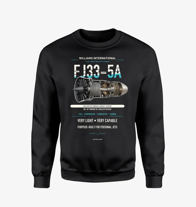 FJ33-5A design on black sweatshirt