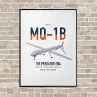 Thumbnail for MQ-1B Predator vertical canvas print - framed - white background
