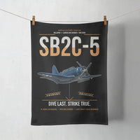 Thumbnail for SB2C-5 Helldiver design on black towel