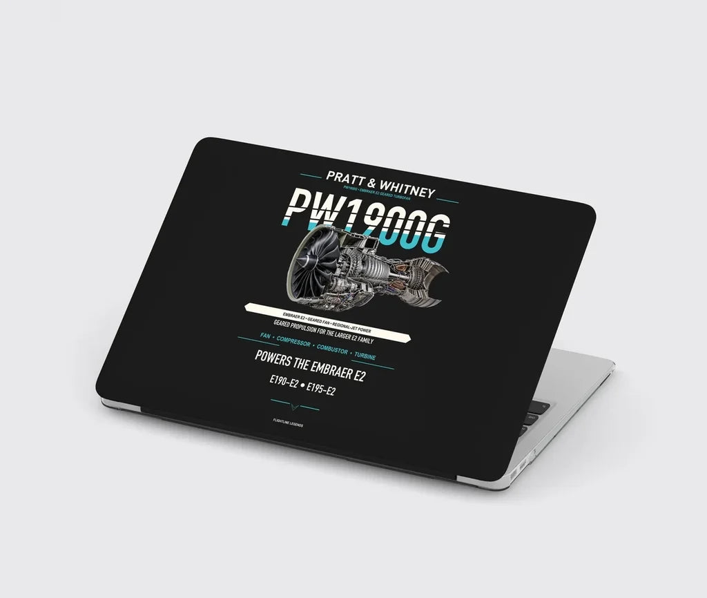 PW1900G design on black MacBook case