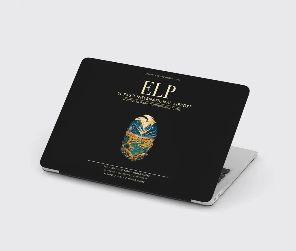 El Paso International Airport (ELP) design on black MacBook case