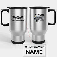 Thumbnail for Boeing 757 & Rolls Royce Engine (RB211) Travel Mugs (With Holder) aviation design on travel mug with holder, insulated double.