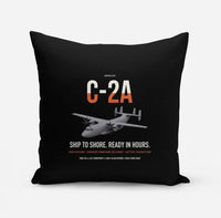 Thumbnail for C-2A Greyhound design on black pillow