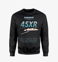 Thumbnail for Bombardier Learjet 45XR design on black sweatshirt
