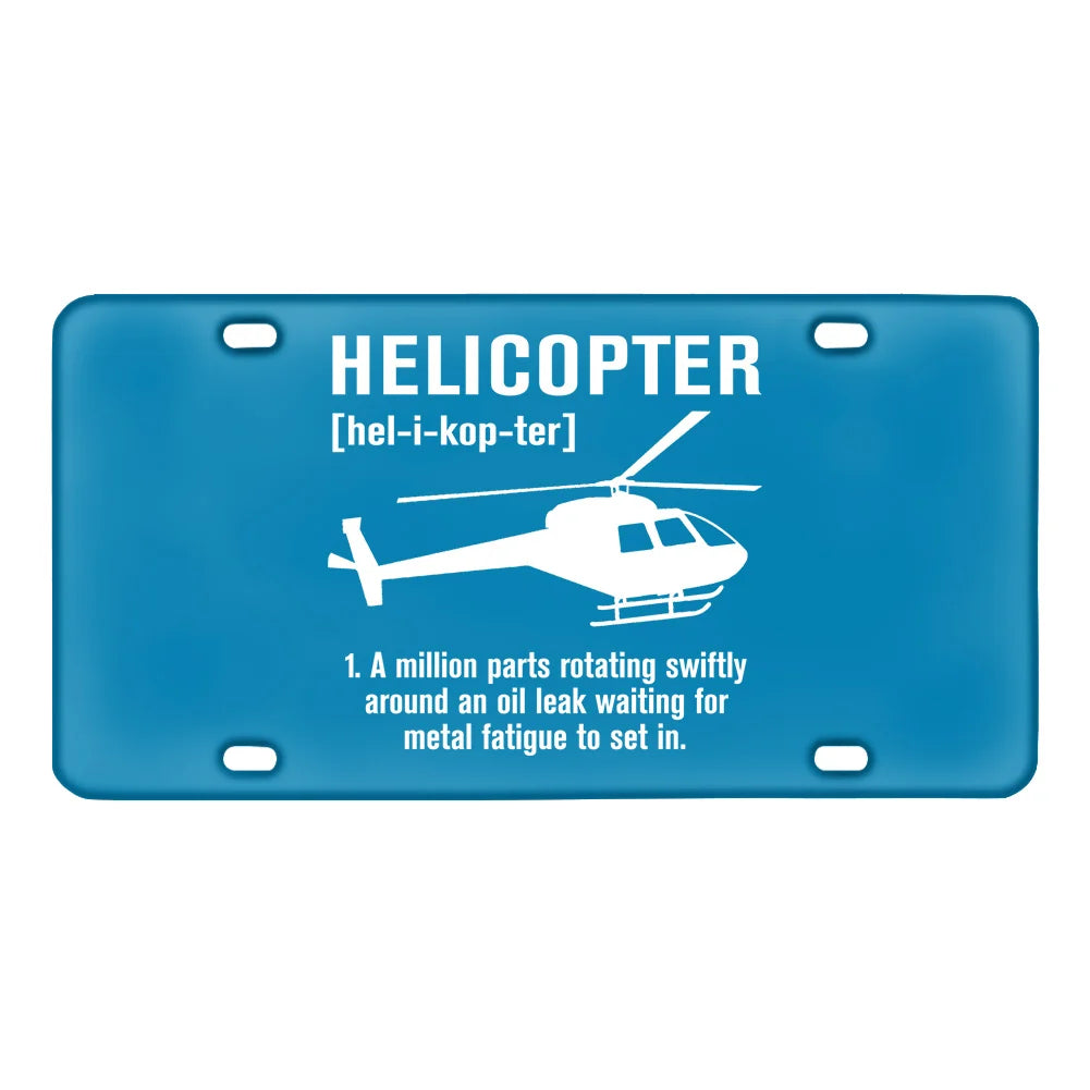 Helicopter Metal License Plate - view 6