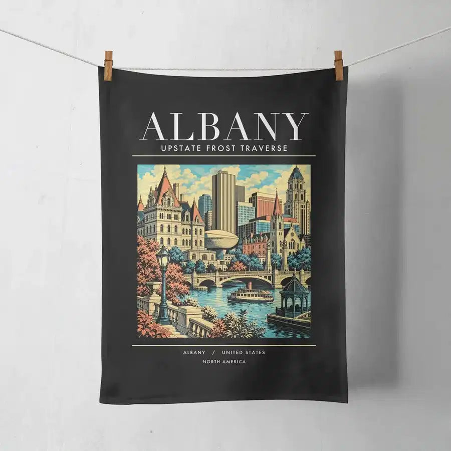 ALBANY - Poster - Towel - Black