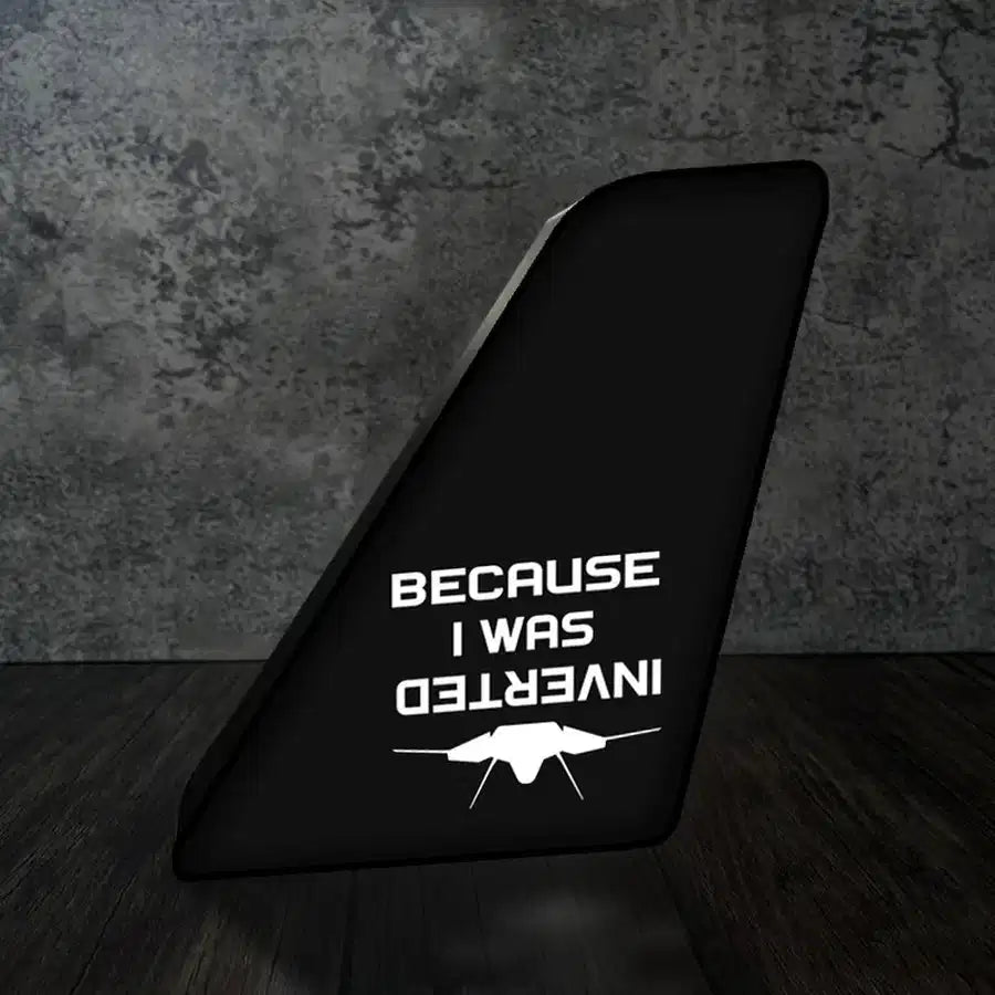 Because I was Inverted Led Aircraft Tail aviation art 3D aircraft tail lamp in premium acrylic with LED.