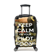 Thumbnail for Keep Calm I'm your Pilot Soon Cabin Size aviation luggage in durable shell.