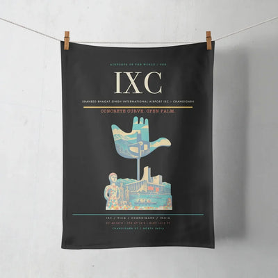Shaheed Bhagat Singh International Airport (IXC) design on black towel