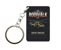 Thumbnail for Denel Rooivalk Mk 1F design on black designed key chain, double-side print