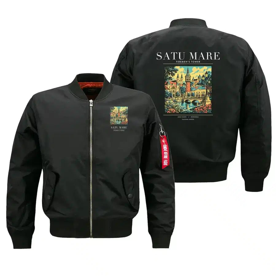 SATU MARE - Poster - Bomber Jacket - Black