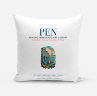 Thumbnail for Penang International Airport (PEN) design on white pillow