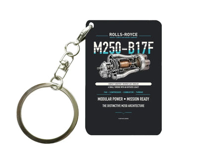 M250-B17F Key Chain design on black key chain