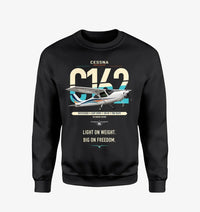 Thumbnail for Cessna 162 Skycatcher design on black sweatshirt
