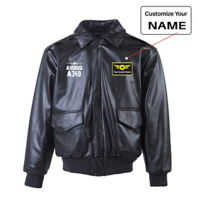 Airbus A340 & Plane Leather Bomber Jackets (NO Fur)