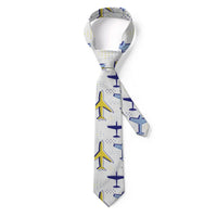 Thumbnail for Very Colourful Airplanes aviation design on premium silk blend tie.