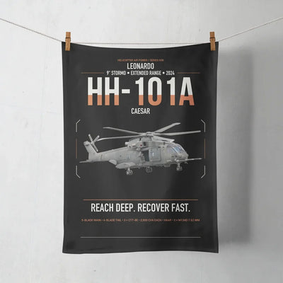 Leonardo HH-101A Caesar design on black towel