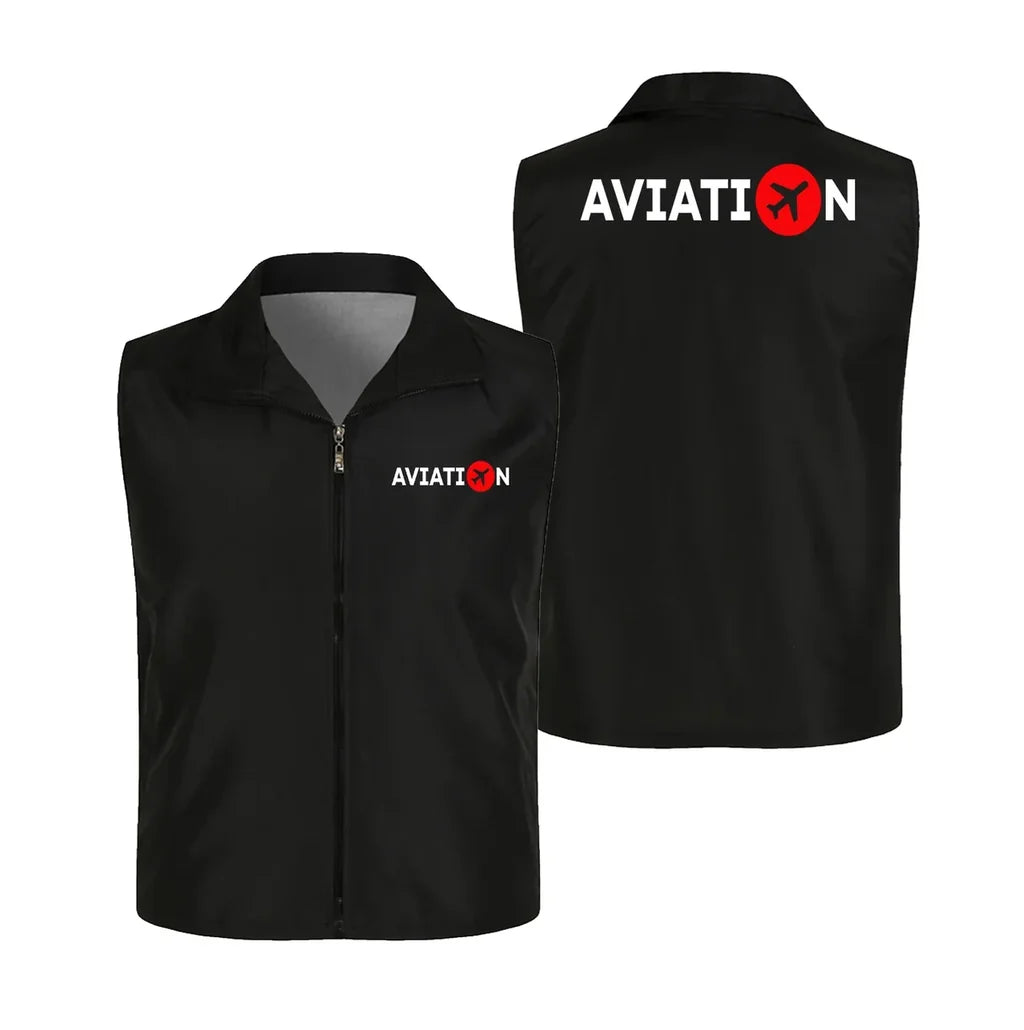 Aviation Thin Style aviation design printed on lightweight shell with sleeveless design thin vest.