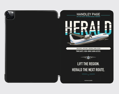 Handley Page HPR.7 Dart Herald design on black ipad tablet case