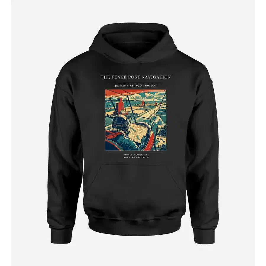 VINTAGE G4390 - The Fence Post Navigation - Premium Hoodie design on black premium