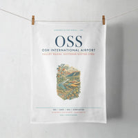 Thumbnail for Osh International Airport (OSS) design on white towel