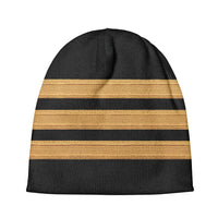 Thumbnail for Pilot Epaulette 3 Lines aviation embroidery on soft knit fabric 3D knit beanie.