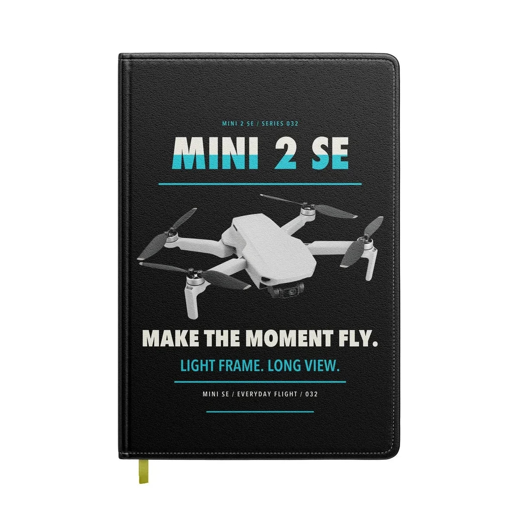 DJI Mini 2 SE design on black notebook