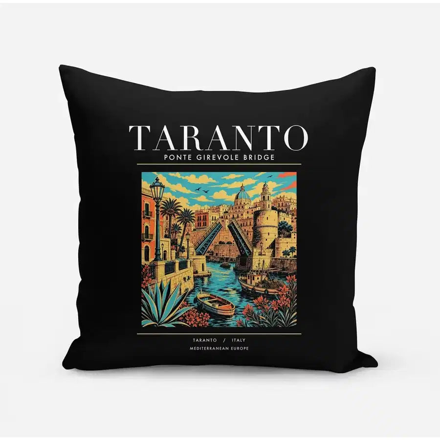 TARANTO - Poster - Pillow - Black
