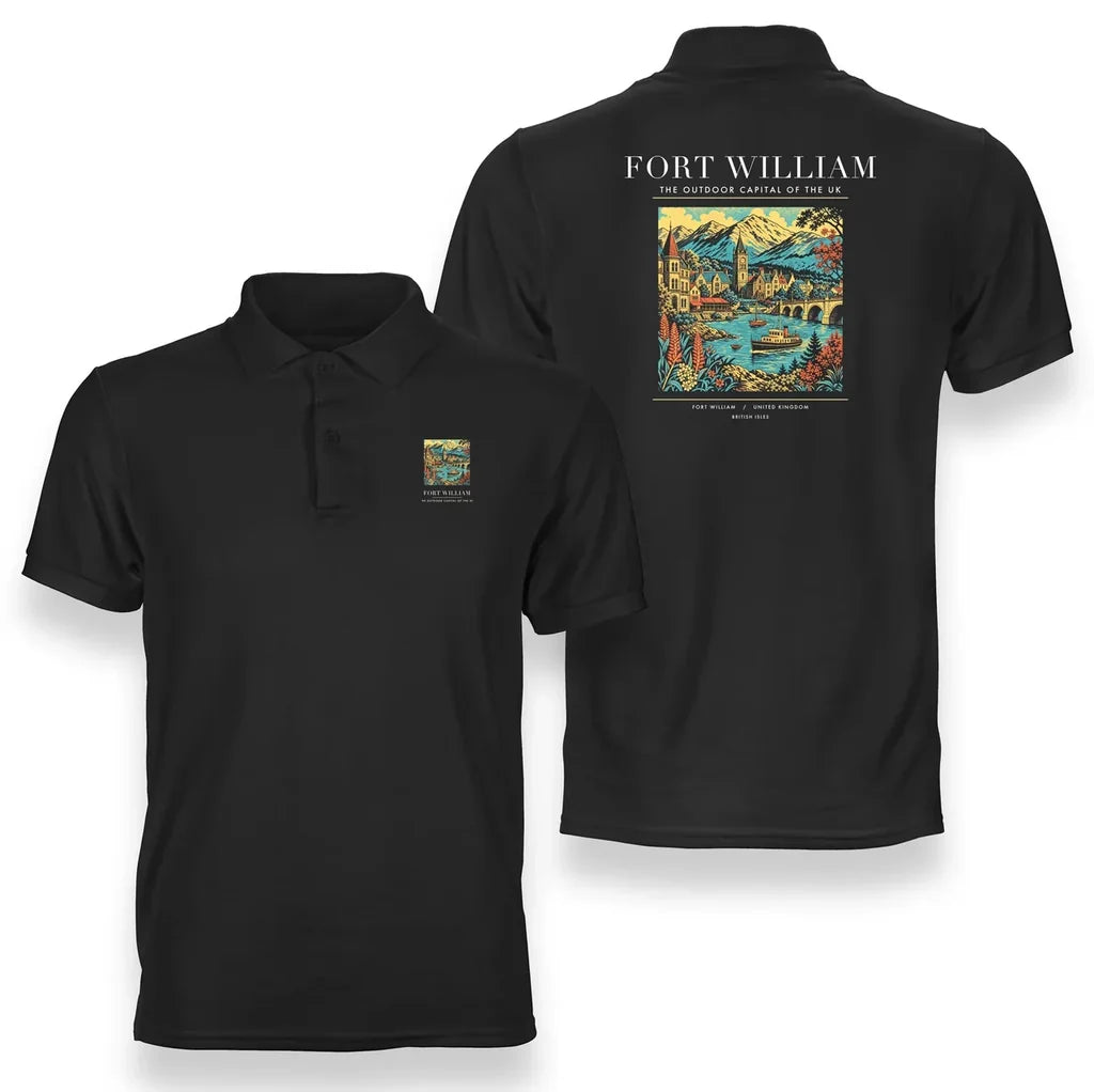 FORT WILLIAM - Poster - Double-Side Polo - Black