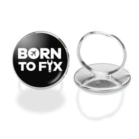 Thumbnail for Born To Fix Airplanes aviation ring in stainless steel.
