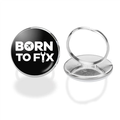 Born To Fix Airplanes aviation ring in stainless steel.