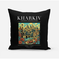 Thumbnail for KHARKIV - Poster - Pillow - Black
