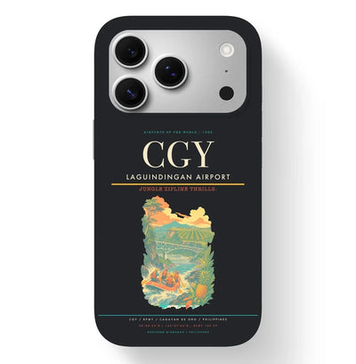 Cagayan de Oro Airport (CGY) design on black iPhone 17 Pro MagSafe case