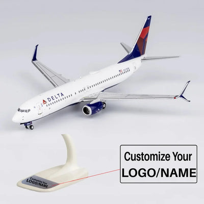 Side view of DELTA Airlines Boeing 737-800 Airplane Model N374DA(1/400) aviation 16-18cm scale model aircraft in diecast meta.