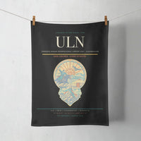 Thumbnail for Chinggis Khaan International Airport (ULN) design on black towel