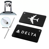 Thumbnail for Delta Airlines (Delta Air Lines) aviation aluminum luggage tag in aircraft-grade aluminum.