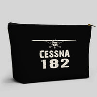 Thumbnail for Cessna 182 & Plane aviation print zipper pouch, durable polyester.