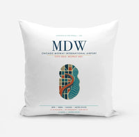 Thumbnail for Chicago Midway International Airport (MDW) design on white pillow