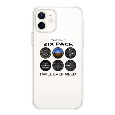 The Only Six Pack I Will Ever Need Transparent Silicone aviation design on transparent iPhone case for iPhone.
